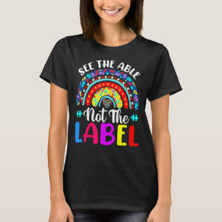 Rainbow Autism Awareness Puzzle Support See Able N T-Shirt