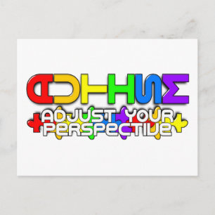 Rainbow Autism Puzzle Postcard