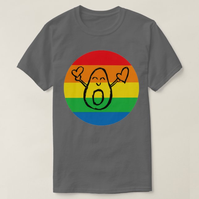 rainbow avocado 1 T-Shirt (Design Front)