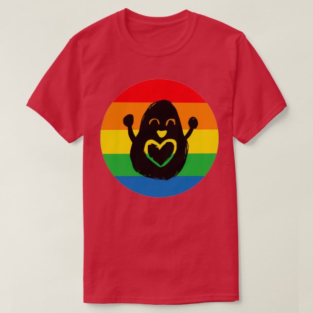 rainbow avocado 2 T-Shirt (Design Front)