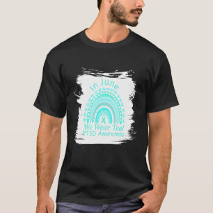 Rainbow Awareness In June We Wear Teal Ptsd Awaren T-Shirt