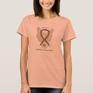 Rainbow Awareness Ribbon Angel Custom Cause Shirts