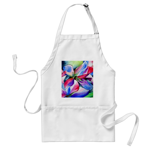 Rainbow Azalea flower original watercolor painting Standard Apron (Front)