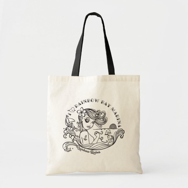 Rainbow Babes Black & White Tote Bag (Front)