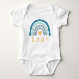 Rainbow Baby Boho Blue Baby Bodysuit