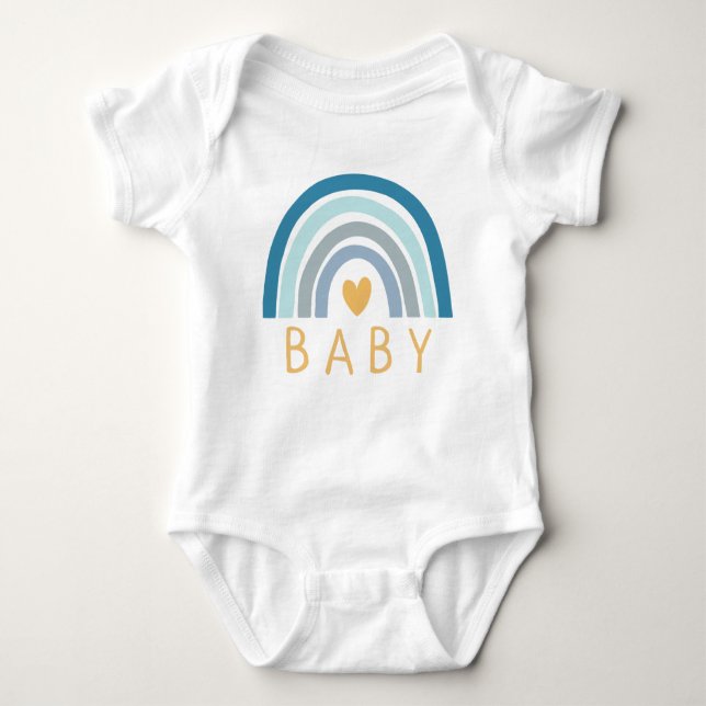 Rainbow Baby Boho Blue Bodysuit (Front)