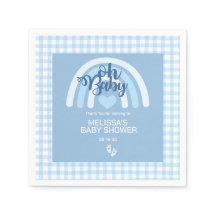 Rainbow Baby Boys Personalised Blue Heart