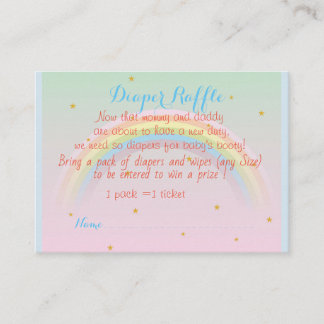 Rainbow Baby Diaper raffle ticket