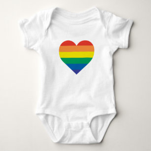 Rainbow Baby Heart Bodysuit