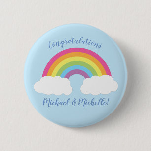Rainbow Baby Shower 6 Cm Round Badge