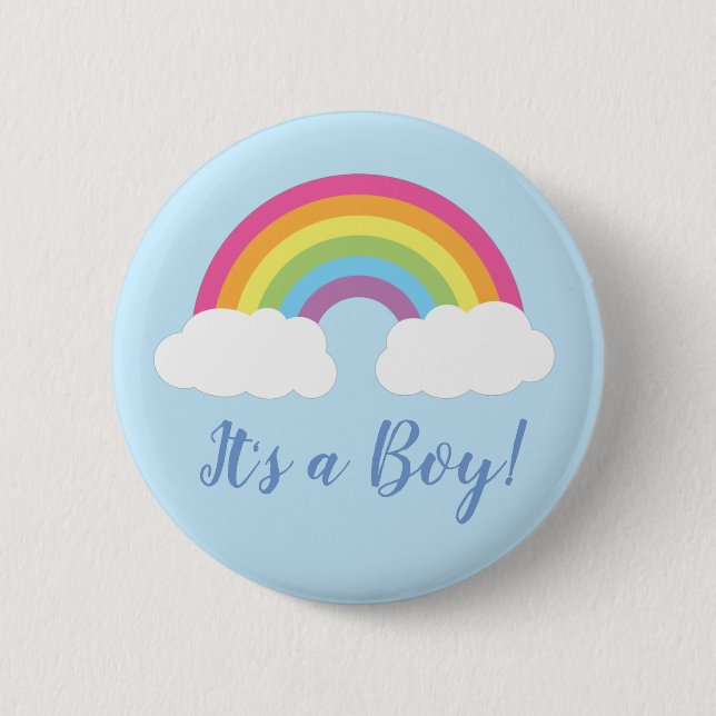 Rainbow Baby Shower 6 Cm Round Badge (Front)