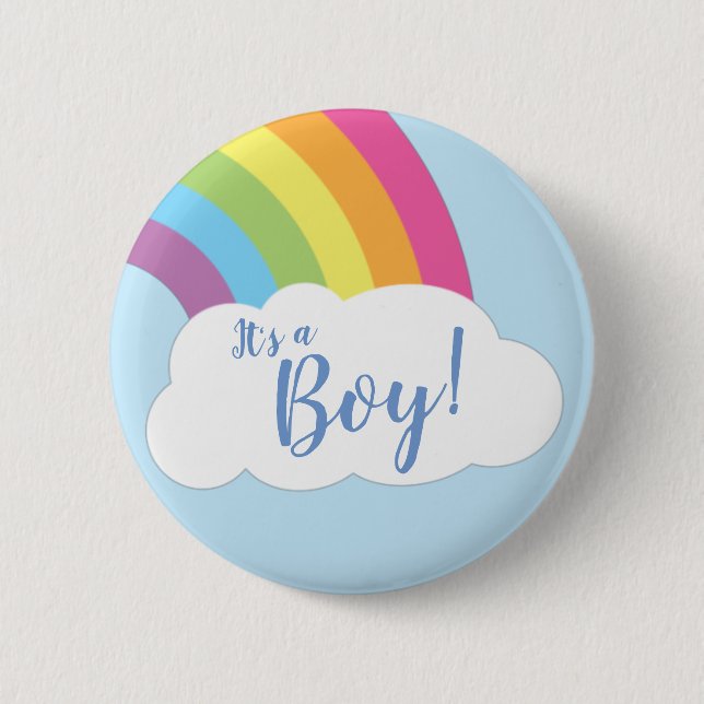 Rainbow Baby Shower  6 Cm Round Badge (Front)