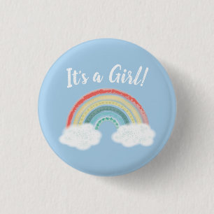 Rainbow Baby Shower Blue Boy 3 Cm Round Badge