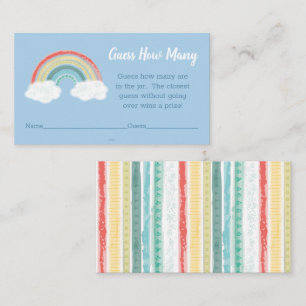 Rainbow Baby Shower Blue Boy Enclosure Card