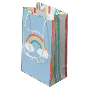 Rainbow Baby Shower Blue Boy Small Gift Bag