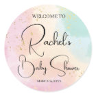 Rainbow Baby Shower Colourful Watercolor Custom