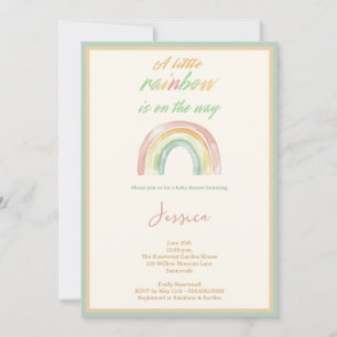 Rainbow Baby Shower Invitation