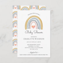 Rainbow Baby Shower Invitation