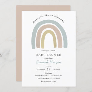 Rainbow Baby Shower invitation