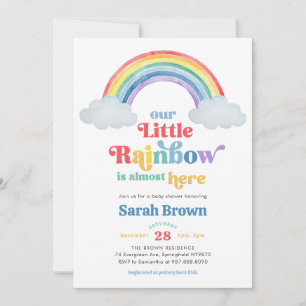 Rainbow Baby Shower Invitation