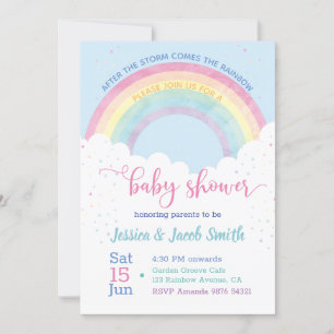 Rainbow Baby Shower Invitation