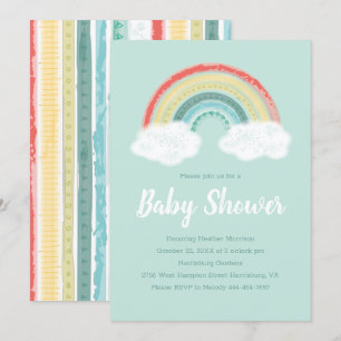 Rainbow Baby Shower Invitation