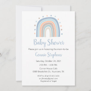 Rainbow Baby Shower Invitation It's a boy