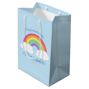 Rainbow Baby Shower Medium Gift Bag
