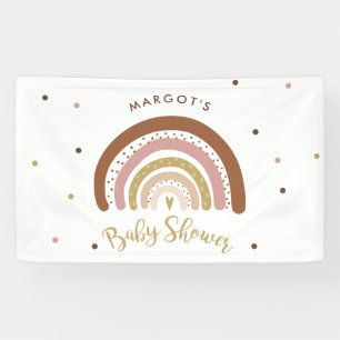 Rainbow Baby Shower Muted Pastel Rainbow Welcome Banner