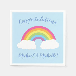 Rainbow Baby Shower Napkin