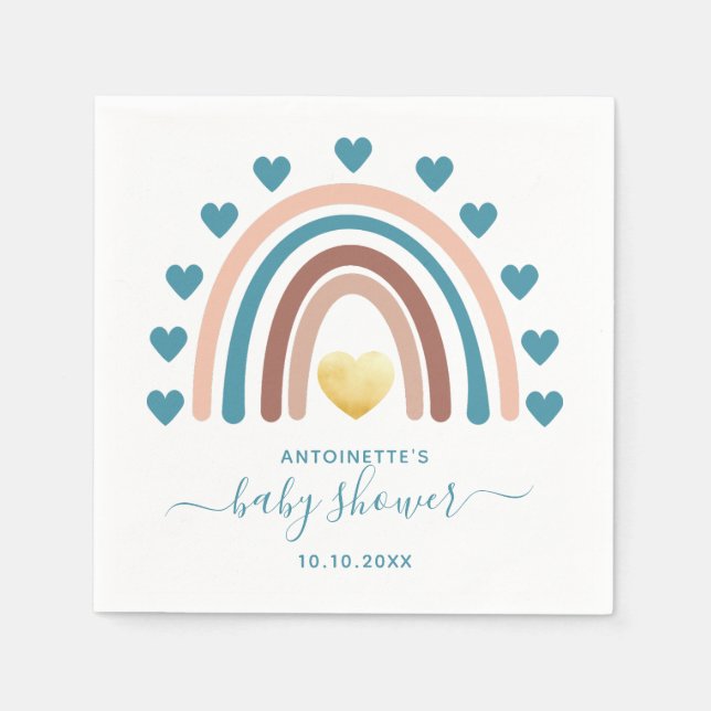 Rainbow Baby Shower Napkins (Front)