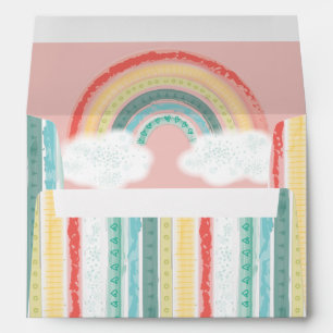 Rainbow Baby Shower Pink Envelope