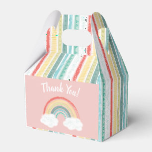 Rainbow Baby Shower Pink Favour Box
