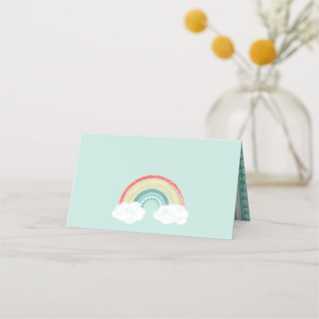 Rainbow Baby Shower Place Card (Front)