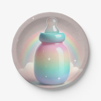 Rainbow Baby Shower Plates