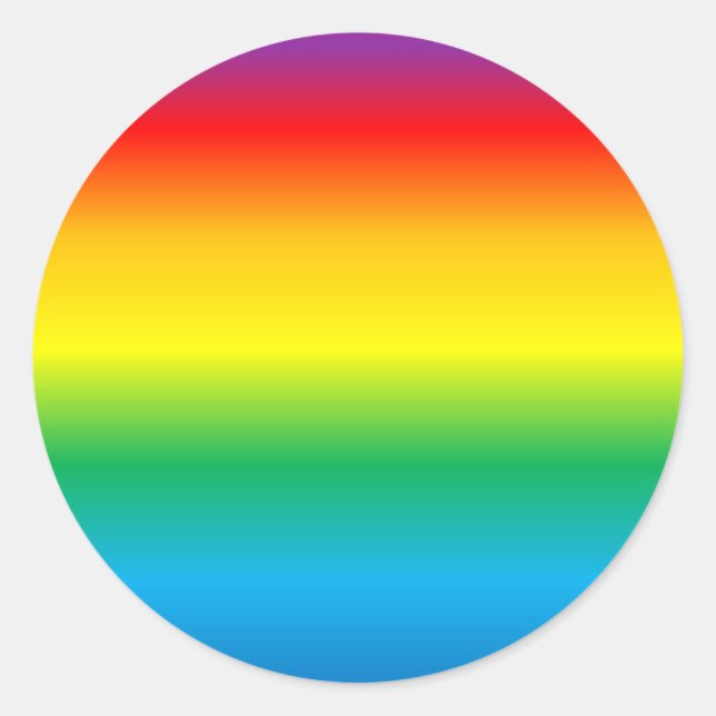 rainbow background colourful classic round sticker (Front)