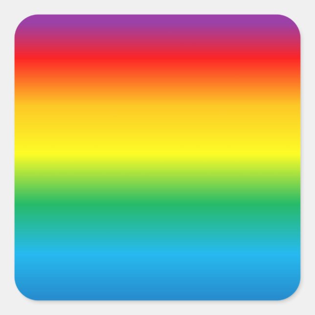 rainbow background colourful square sticker (Front)