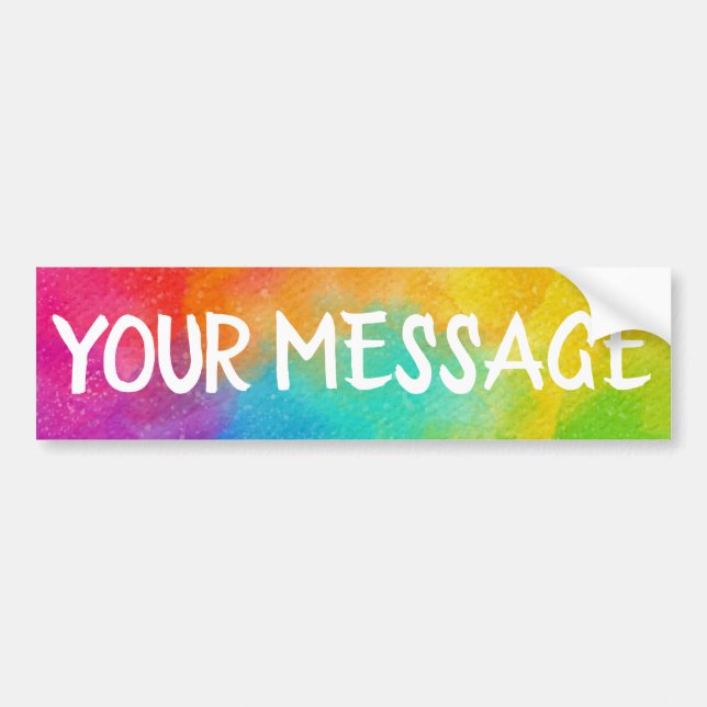 Rainbow background - Customise your own   Bumper S Bumper Sticker (Front)