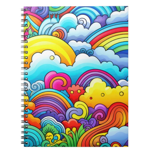 Rainbow backgrounds notebook (Front)
