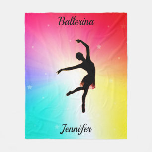 Rainbow Ballerina Fleece Blanket