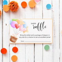 Rainbow Balloon Bunch Diaper Raffle Activity