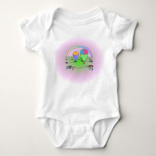 Rainbow Balloons Baby Bodysuit