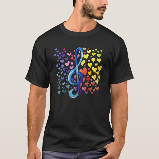 Rainbow Band Class Hearts T-Shirt (Front)
