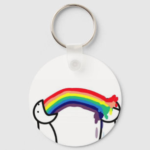 Rainbow Barf Key Ring