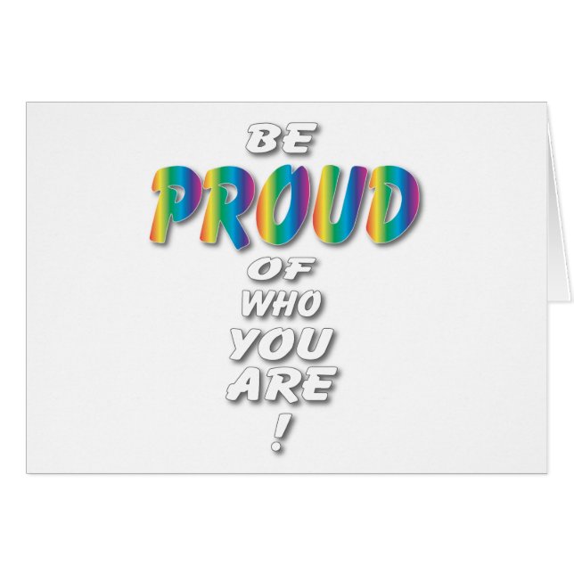 Rainbow Be Proud (looks best on Black) (Front Horizontal)