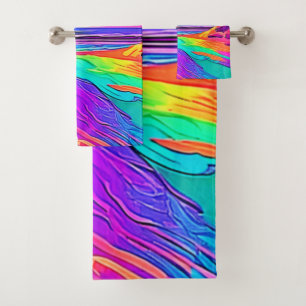 Rainbow Beach: Cartoon Fun Bath Towel Set