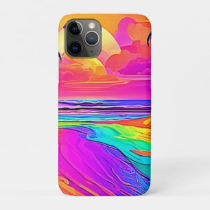 Rainbow Beach: Cartoon Fun Case-Mate iPhone Case