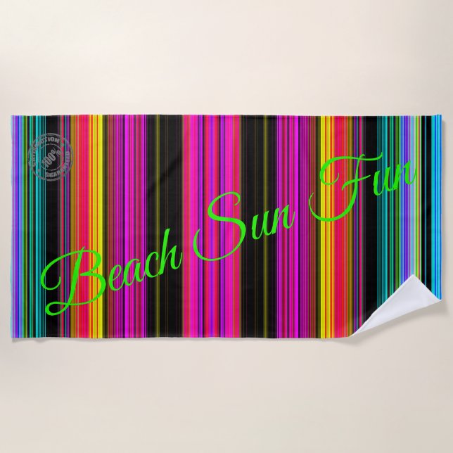 Rainbow Beach Towel (Front)