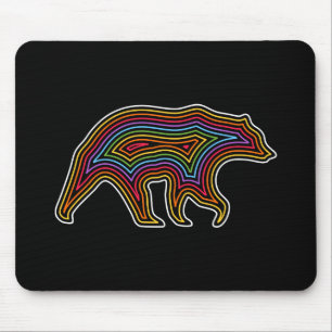 Rainbow Bear Mouse Pad