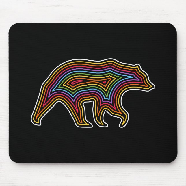 Rainbow Bear Mouse Pad (Front)